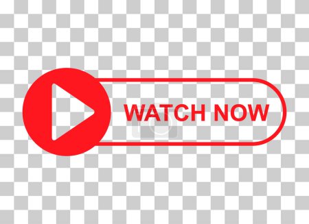 Watch now icon, website online button player symbol, play video vector illustration .