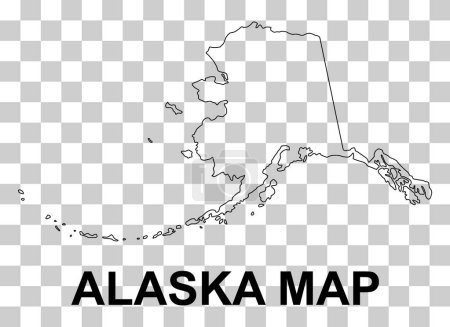 Alaska forme de carte, États-Unis d'Amérique. Concept plat icône symbole vectoriel illustration .