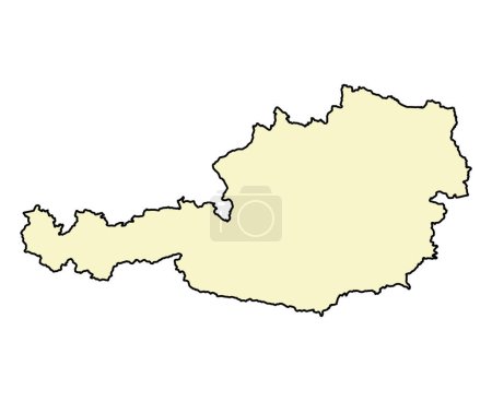 Ilustración de Austria mapa símbolo forma, viaje web plano concepto icono símbolo vector ilustración . - Imagen libre de derechos