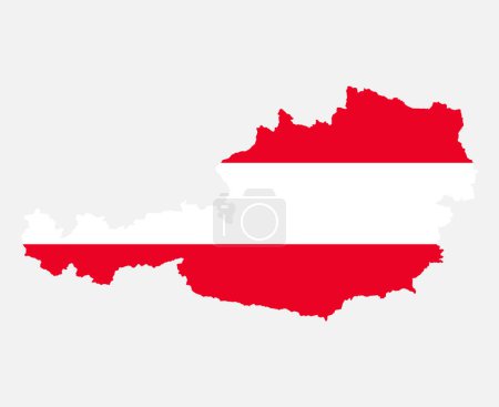 Téléchargez les illustrations : Autriche carte symbole forme, voyage web plat concept icône symbole vectoriel illustration . - en licence libre de droit