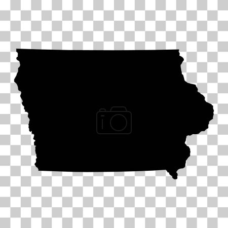 Iowa Landkarte Form, vereinigte Staaten von Amerika. Flaches Konzept Symbol Symbol Vektor Illustration .
