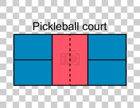 Deporte de raqueta Pickleball, icono de paleta de pista cubierta, ilustración de vector de símbolo plano web .