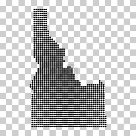 Idaho map shape, united states of america. Flat concept icon symbol vector illustration .