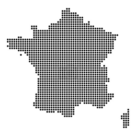Téléchargez les illustrations : France carte symbole forme, voyage web plat concept icône symbole vectoriel illustration . - en licence libre de droit