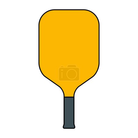 Deporte de raqueta Pickleball, icono de paleta interior, ilustración de vector de símbolo plano web .