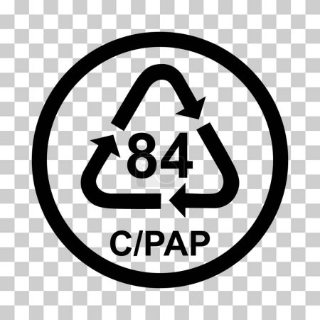 Composite-Symbol, Ökologie-Recycling-Zeichen isoliert auf weißem Hintergrund. Symbol für Verpackungsmüll .  