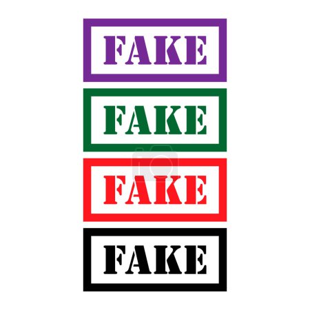 Conjunto de símbolo de sello falso, etiqueta etiqueta etiqueta botón de signo, texto banner vector ilustración .