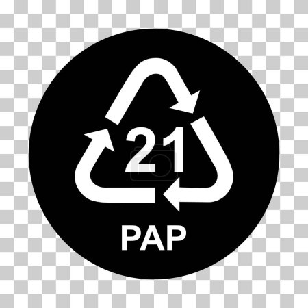 Símbolo de papel, signo de reciclaje ecológico aislado sobre fondo blanco. Paquete icono de residuos .