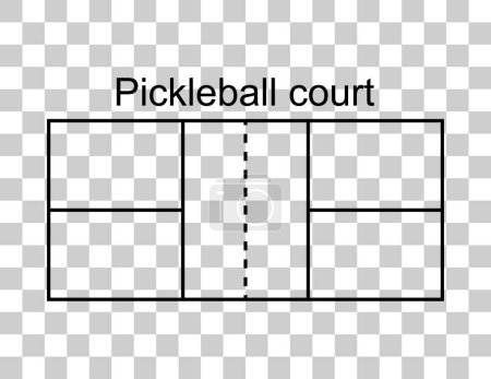 Deporte de raqueta Pickleball, icono de paleta de pista cubierta, ilustración de vector de símbolo plano web .