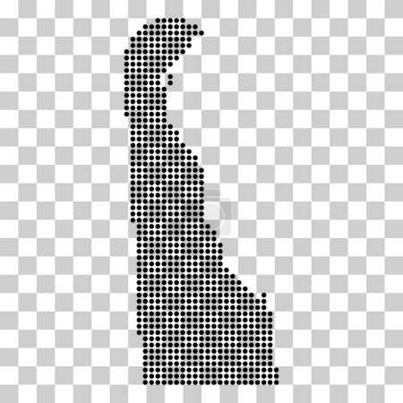 Delaware map shape, united states of america. Flat concept icon symbol vector illustration .