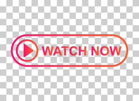 Watch now icon, website online button player symbol, play video vector illustration .