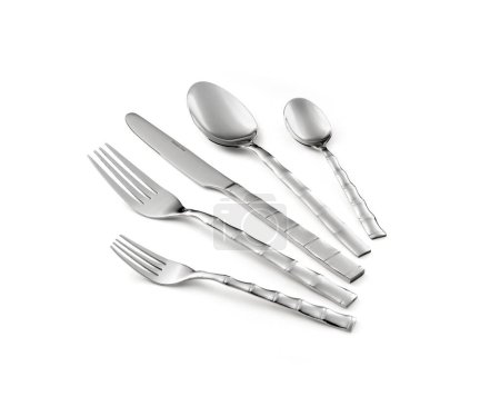 Silverware set isolated on a white background
