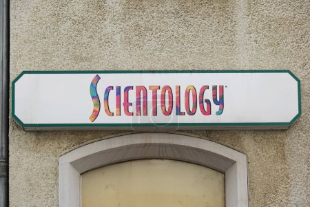 Photo for Hannover, Germany - October 28, 2022: Sign outside local Church of Scientology building - Royalty Free Image