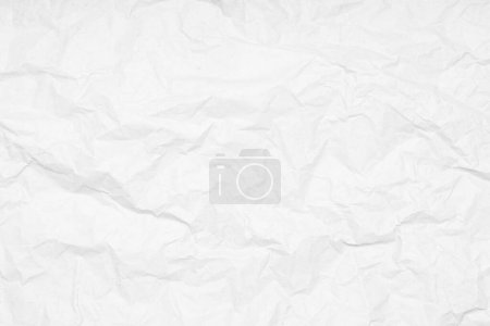 Téléchargez les photos : White crumpled creased paper background texture pattern - en image libre de droit