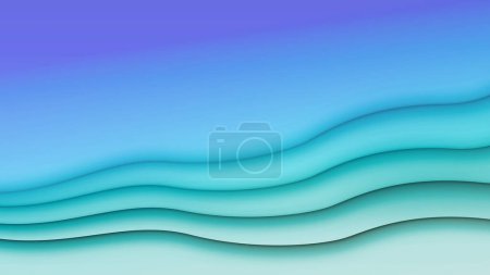 Photo for Abstract blue waves background. Ocean blue waves with fluid blue gradient. - Royalty Free Image