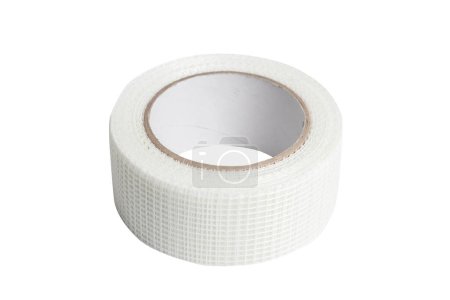 Photo for Roll of white Drywall Joint Tape,  Roll Self-Adhesive Fiberglass - Royalty Free Image