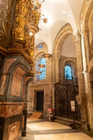Photo for Santiago de Compostela, Spain - February 9, 2023: Interior of the Cathedral of Santiago de Compostela, Galicia, Spain. High quality photo - Royalty Free Image