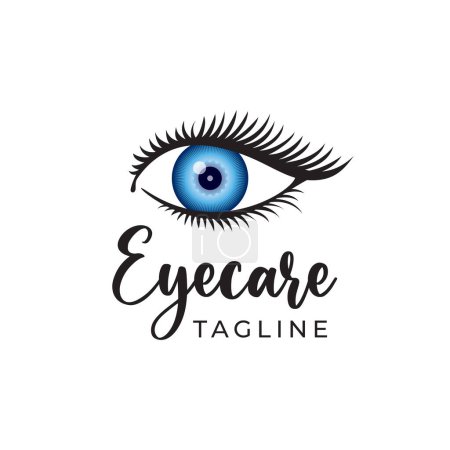 Photo for Eye Care, Vision, Optician, Ophthalmologist Vector Design Logo Template. Logo design template for eye care, optician, ophthalmologist, eyeglasses, and vision related business - Royalty Free Image