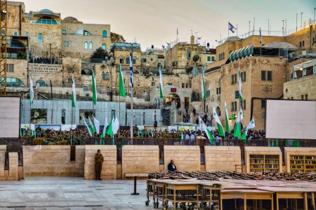 Photo for Jerusalem, Israel.  10 January, 2019. The western wall, mens par - Royalty Free Image