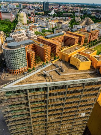 Photo for Berlin,Germany 15 june 2021. Aerial view of Berlin skyline at the center of the city - Royalty Free Image