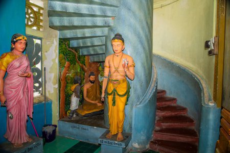 Photo for Balapitya Purana Viharay, Sri Lanka. 07. 02. 2023 Sri Pushparama temple interior. figures depicting entire history Buddha, starting from birth. - Royalty Free Image