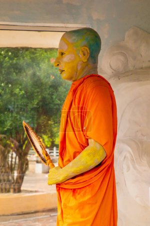 Photo for Aluthgama, Sri Lanka 07. 02. 2023 Statue in Kande Viharaya Temple in Aluthgama near Popular Tourist Center Bentota and Beruwala - Royalty Free Image