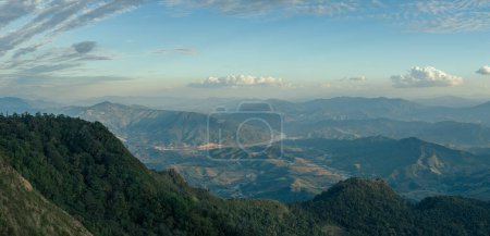 Photo for Sunrise, morning fog and the mountain,Phu Chi Dao ,Chiang rai, Thailand - Royalty Free Image
