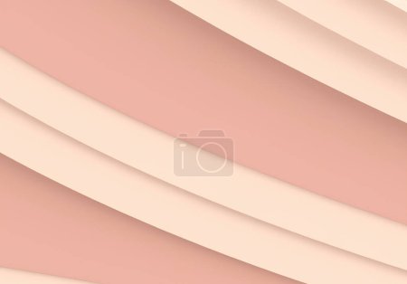 Abstract layered pale pink and beige background. Beauty 3D pattern