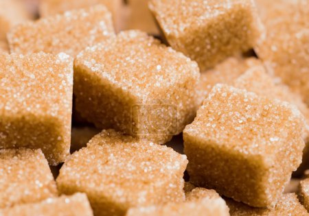 Brown sugar and sugar cube
