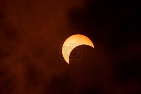 Photo for Annular solar eclipse 2023 from Florida - Royalty Free Image