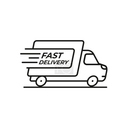 Illustration for Fast shipping, delivery truck vector icon. - Royalty Free Image
