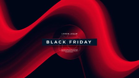 Photo for Black Friday red and black color Futuristic background. Vector - Royalty Free Image