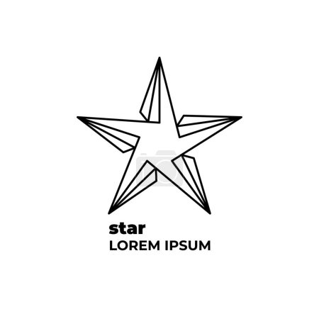 Photo for Modern sign star on a white background. Vector illustration - Royalty Free Image