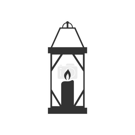 Photo for A lantern with a candle vector icon. - Royalty Free Image
