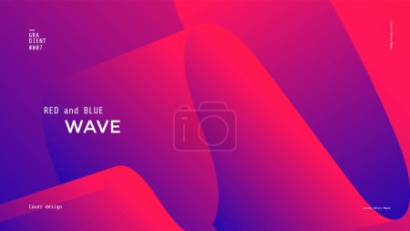 Photo for Red and blue ribbon wave. Modern background with wavy gradient shape. Vector - Royalty Free Image