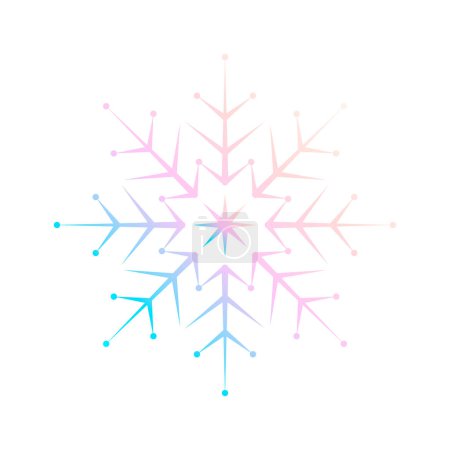 Photo for Snowflake sign pastel gradient color. Christmas decoration. Vector illustration - Royalty Free Image