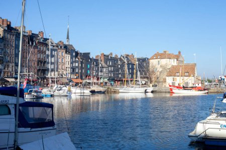 Photo for HONFLEUR, FRANCE - January 24, 2023: Honfleur is a commune in France, located in the Normandy region, department of Calvados - Royalty Free Image