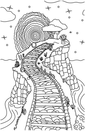 Magische portal ausmalbilder illustration