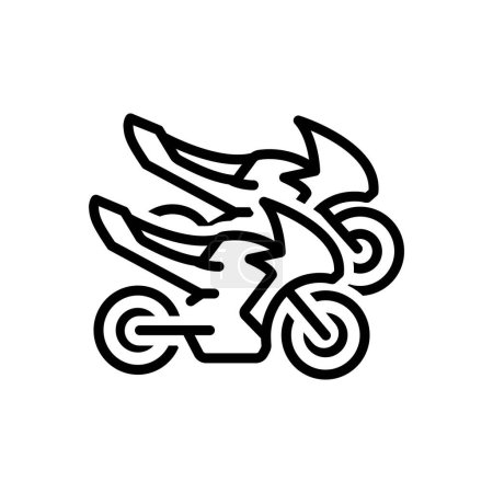 Ilustración de Icono de línea negra para motocicletas - Imagen libre de derechos