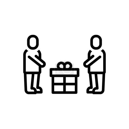Illustration for Black line icon for yours - Royalty Free Image