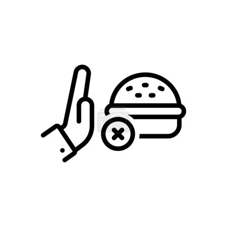 Ilustración de Icono de línea negra para Burger - Imagen libre de derechos