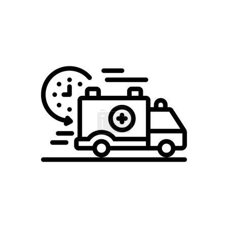 Illustration for Black line icon for quickly - Royalty Free Image