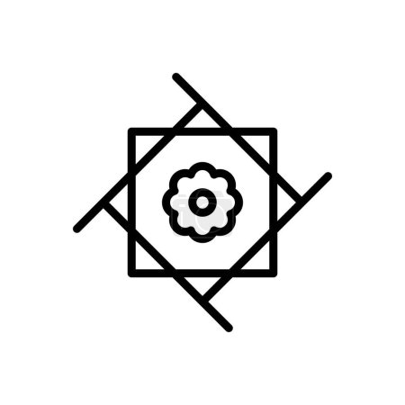Illustration for Black line icon for symbol - Royalty Free Image