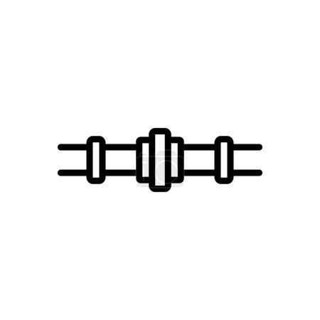Ilustración de Icono de línea negra para conectores - Imagen libre de derechos