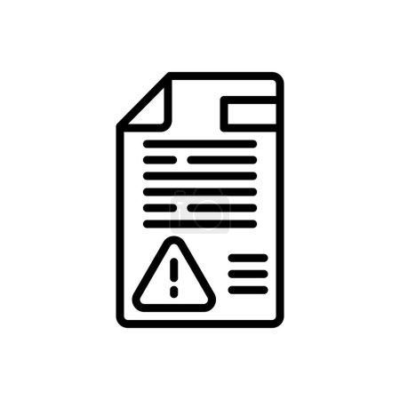 Illustration for Black line icon for disclaimers - Royalty Free Image