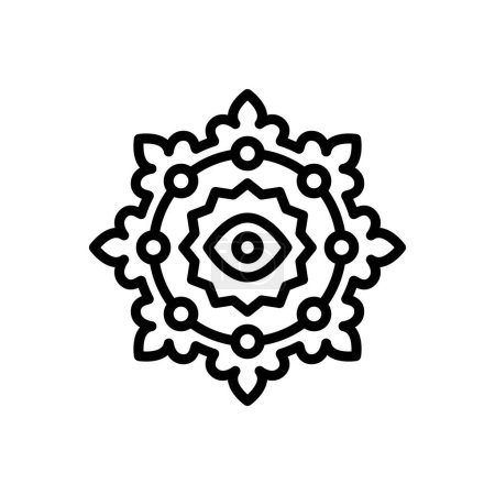 Illustration for Black line icon for divine - Royalty Free Image