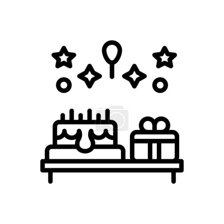 Illustration for Black line icon for occasions - Royalty Free Image