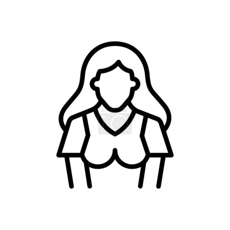 Illustration for Black line icon for babes - Royalty Free Image