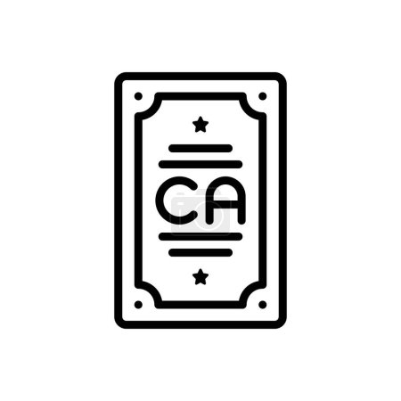 Ilustración de Icono de línea negra para tarjeta - Imagen libre de derechos