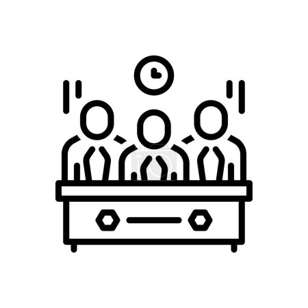 Illustration for Black line icon for council - Royalty Free Image